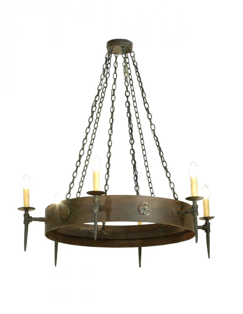 47" Wide Warwick 6 Light Chandelier