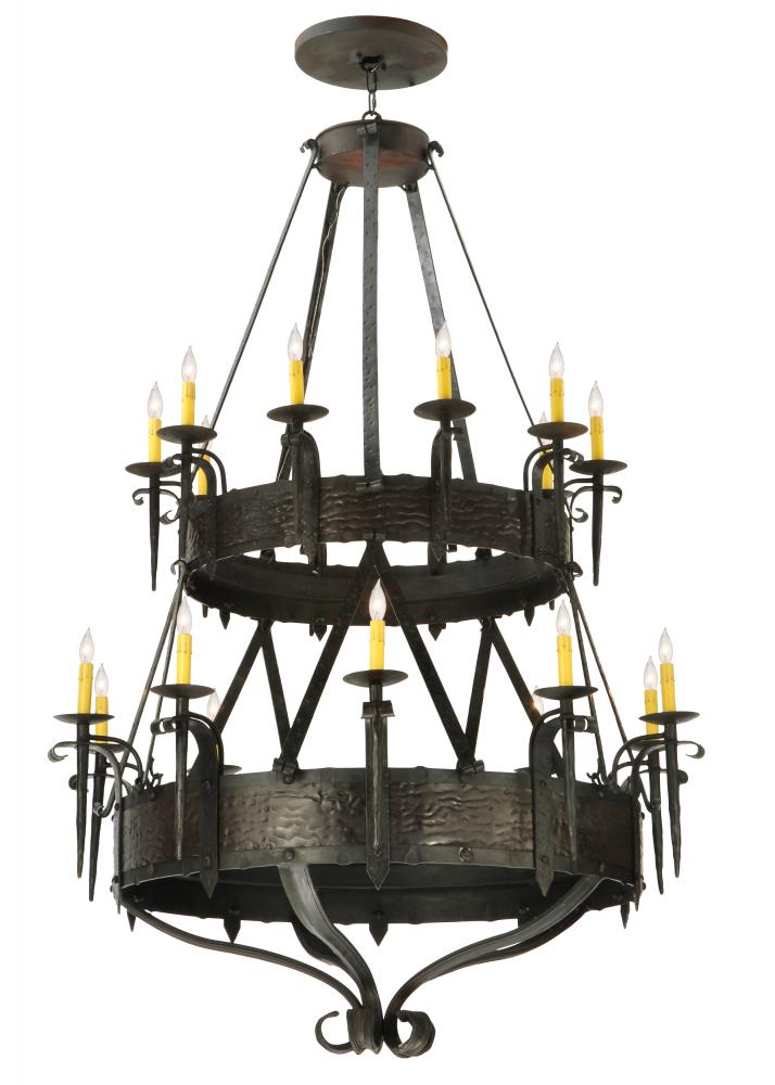 45"W Costello 20 LT Two Tier Chandelier