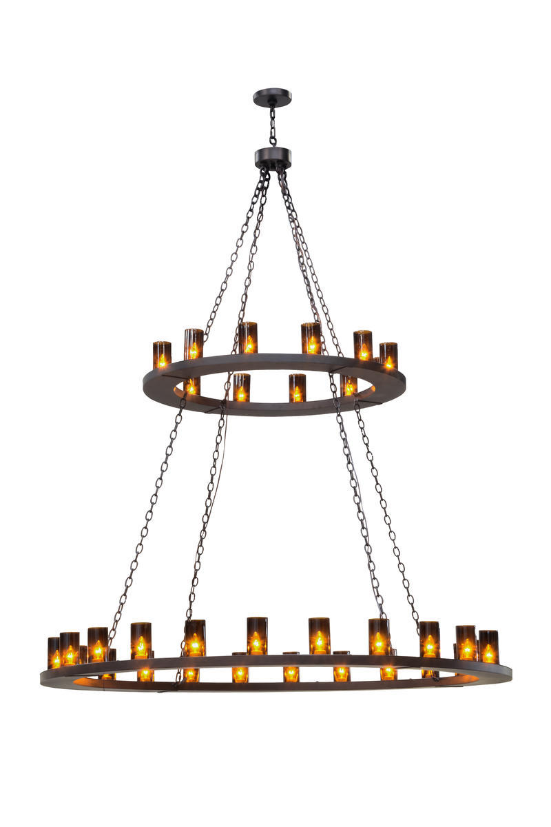 72"W Loxley 36 LT Two Tier Chandelier