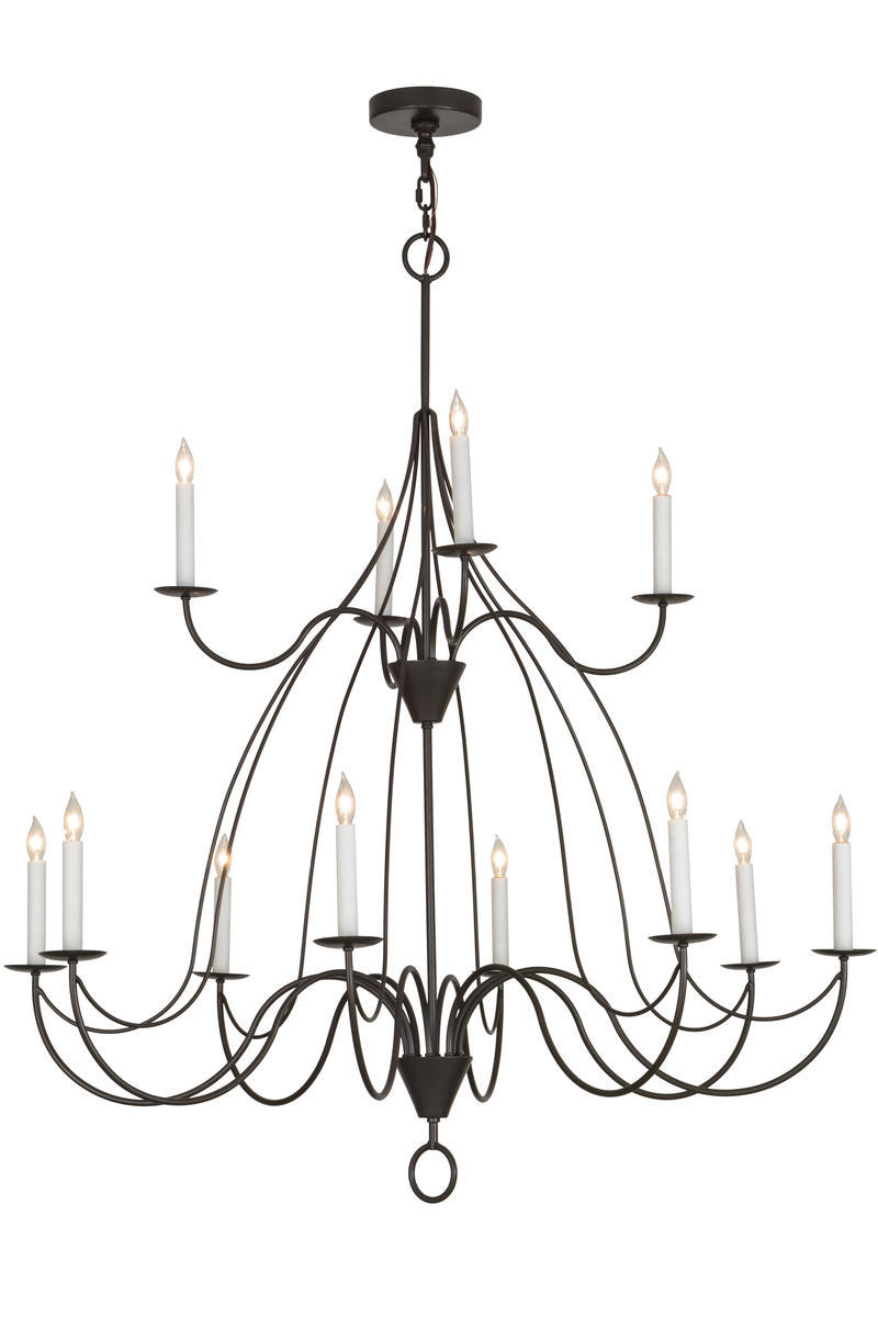 48"W Polonaise 12 LT Two Tier Chandelier