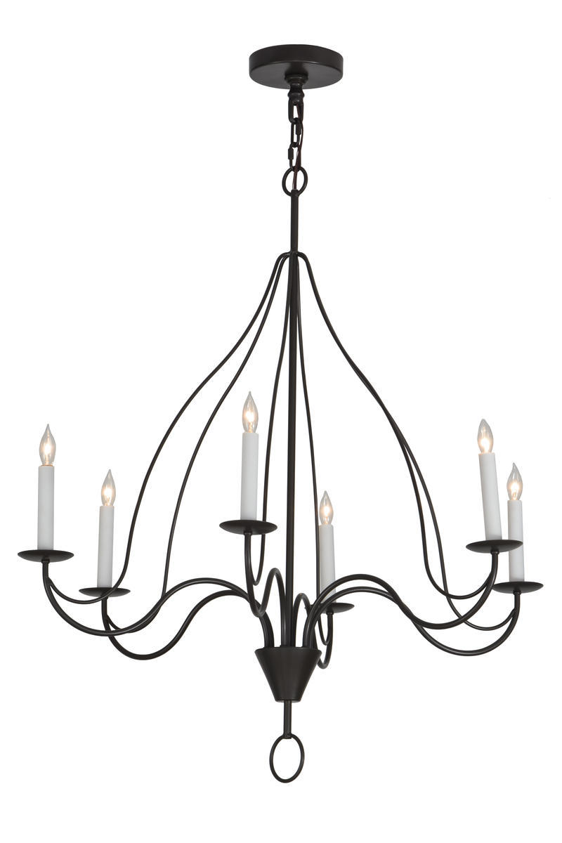 36"W Polonaise 6 LT Chandelier