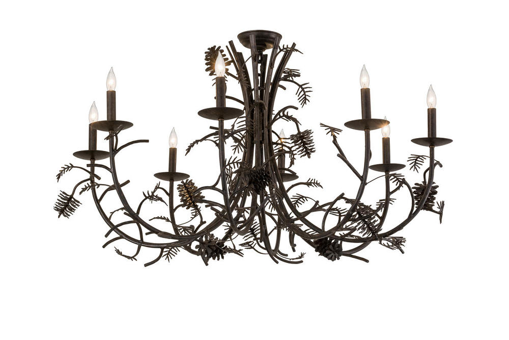 42" Wide Pinecone 8 Light Chandelier