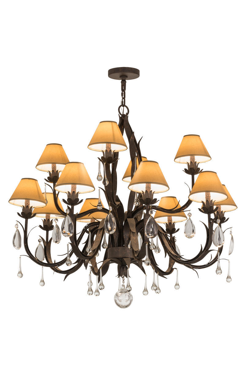 42"W Slenderleaf 12 LT Chandelier