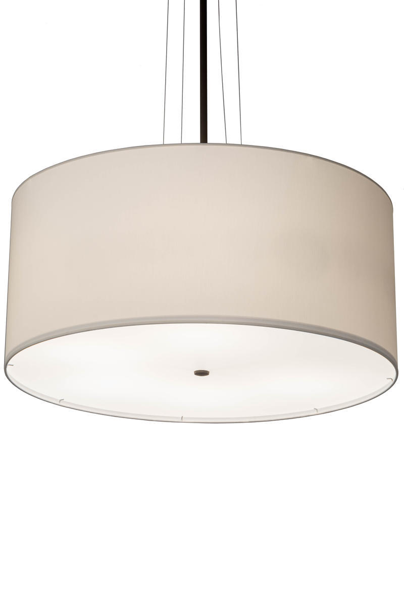 36"W Cilindro White Textrene Pendant