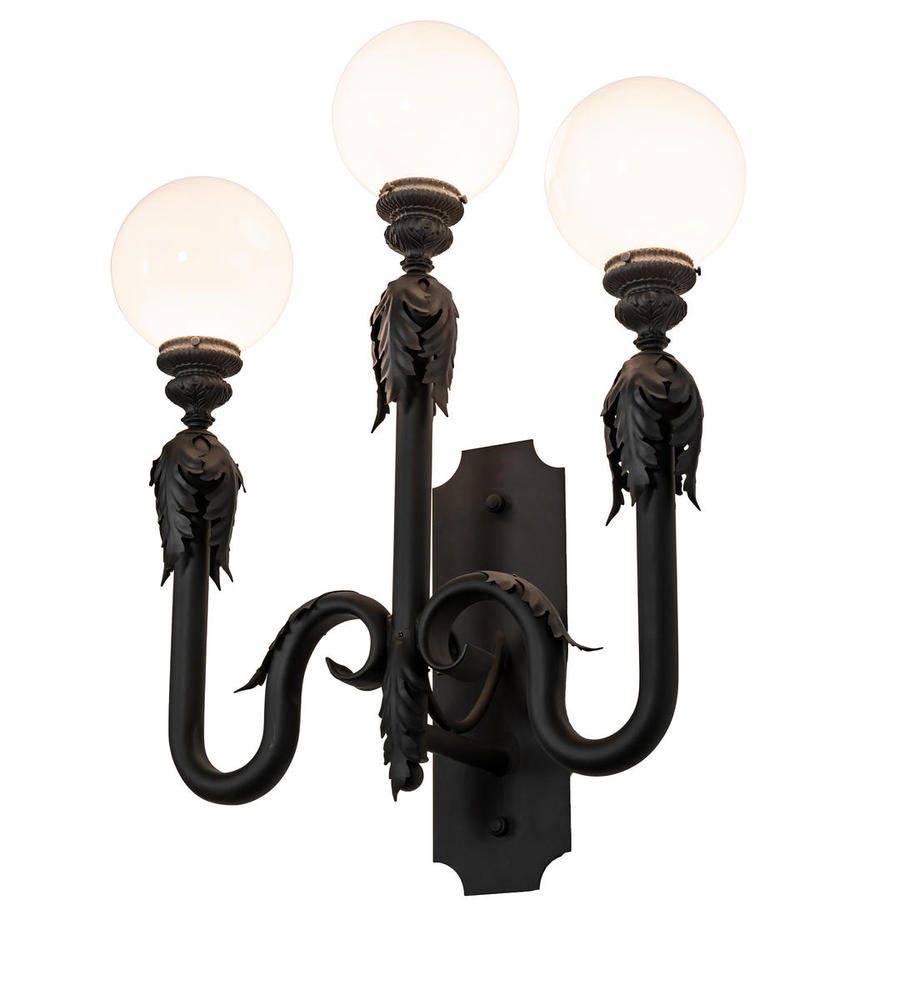 30" Wide Strasbourg 3 Light Wall Sconce