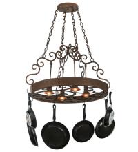 2nd Avenue Designs White 118490 - 34"W Dior 4 LT Pot Rack