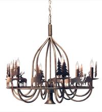 2nd Avenue Designs White 120983 - 32" Wide Ciervo 6 Light Chandelier