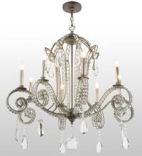 2nd Avenue Designs White 137323 - 40"W Lucerne 8 LT Chandelier