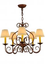 2nd Avenue Designs White 142077 - 26" Wide Jenna 5 Light Chandelier