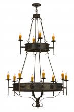 2nd Avenue Designs White 145936 - 48"W Lorenzo 12 LT Two Tier Chandelier