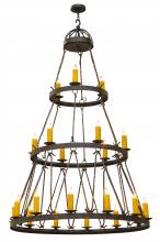 2nd Avenue Designs White 147244 - 54"W Lakeshore 21 LT Three Tier Chandelier