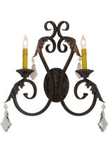 2nd Avenue Designs White 151650 - 19"W Josephine 2 LT Wall Sconce