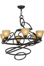 2nd Avenue Designs White 152738 - 29" Wide Anneau 6 Light Chandelier