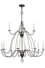 2nd Avenue Designs White 154070 - 48"W Polonaise 12 LT Two Tier Chandelier