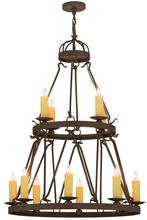 2nd Avenue Designs White 163692 - 36"W Lakeshore 12 LT Two Tier Chandelier