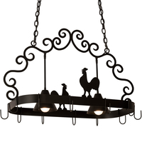 2nd Avenue Designs White 199553 - 32" Long Poulet 2 Light Pot Rack