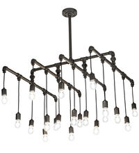 2nd Avenue Designs White 201071 - 36" Square PipeDream Alva 20 Light Cascading Pendant