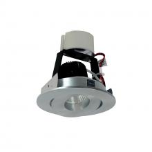 Nora NIR-4RGCDXNN - 4" Iolite LED Round Adjustable Gimbal Retrofit, 800lm / 12W, Comfort Dim, Natural Metal Finish