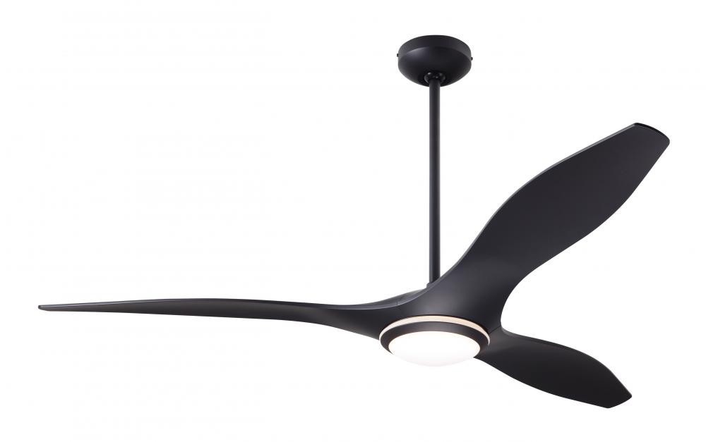 IC/Brisa DC Fan- Matte Black Finish; 56" Matte Black Blades; 17W LED (Matte Black Trim)