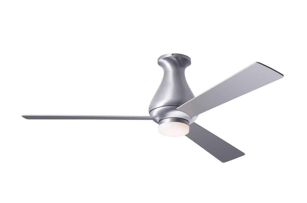 Altus Flush Fan; Brushed Aluminum Finish; 42" Aluminum Blades; 17W LED; Handheld Remote Control