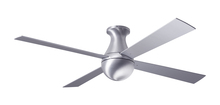 Modern Fan Co. BAL-FM-BA-42-AL-NL-005 - Ball Flush Fan; Brushed Aluminum Finish; 42" Aluminum Blades; No Light; Wall Control with Remote