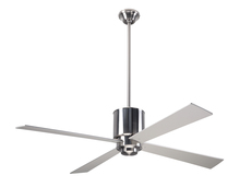 Modern Fan Co. LAP-BN-50-BK-NL-005 - Lapa Fan; Bright Nickel Finish; 50" Black Blades; No Light; Wall Control with Remote Handset (2-