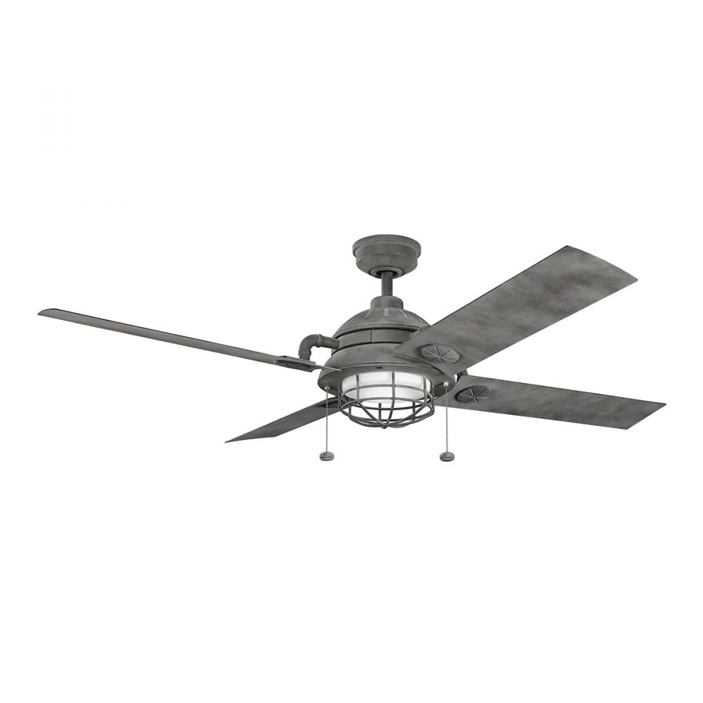 Maor Patio LED 65" Fan Weathered Zinc