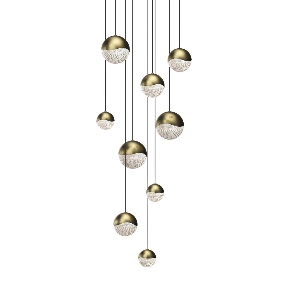 9-Light Round Assorted LED Pendant