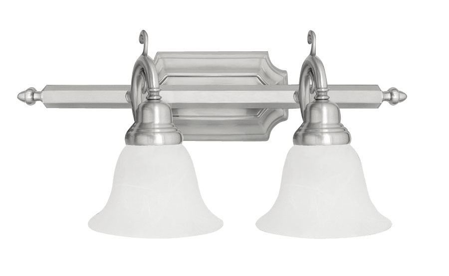 2 Light Brushed Nickel Bath Light