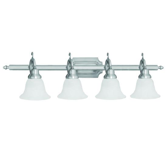 4 Light Brushed Nickel Bath Light