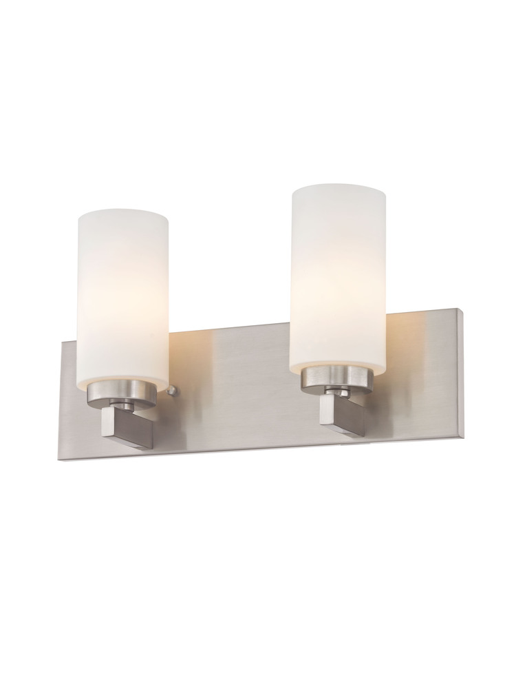 2 Light Brushed Nickel Bath Light