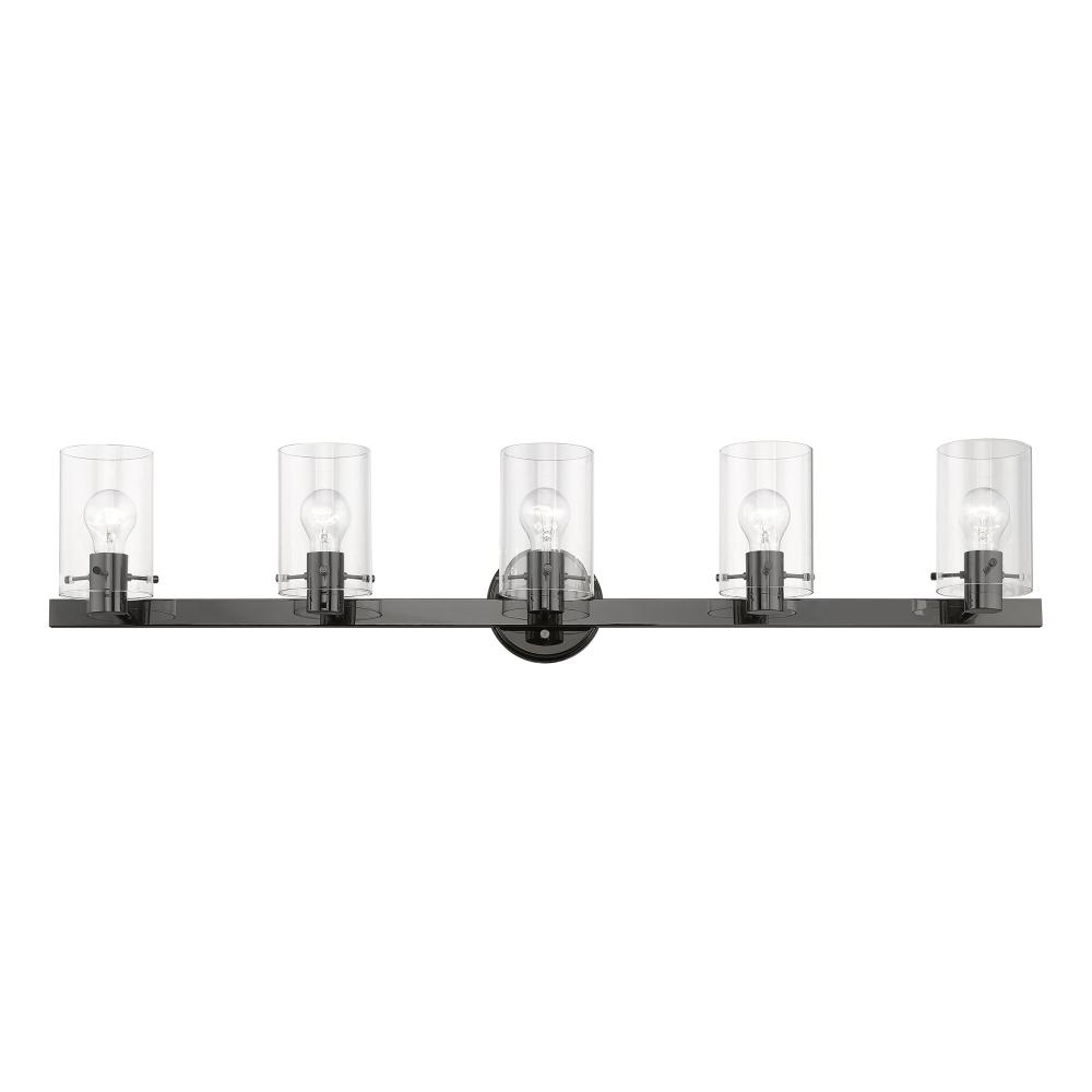 5 Light Black Chrome Vanity Sconce