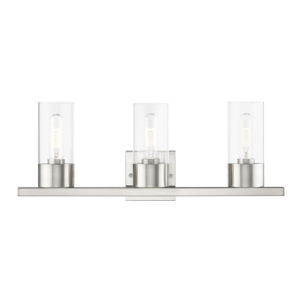 3 Light Brushed Nickel Vanity Sconce