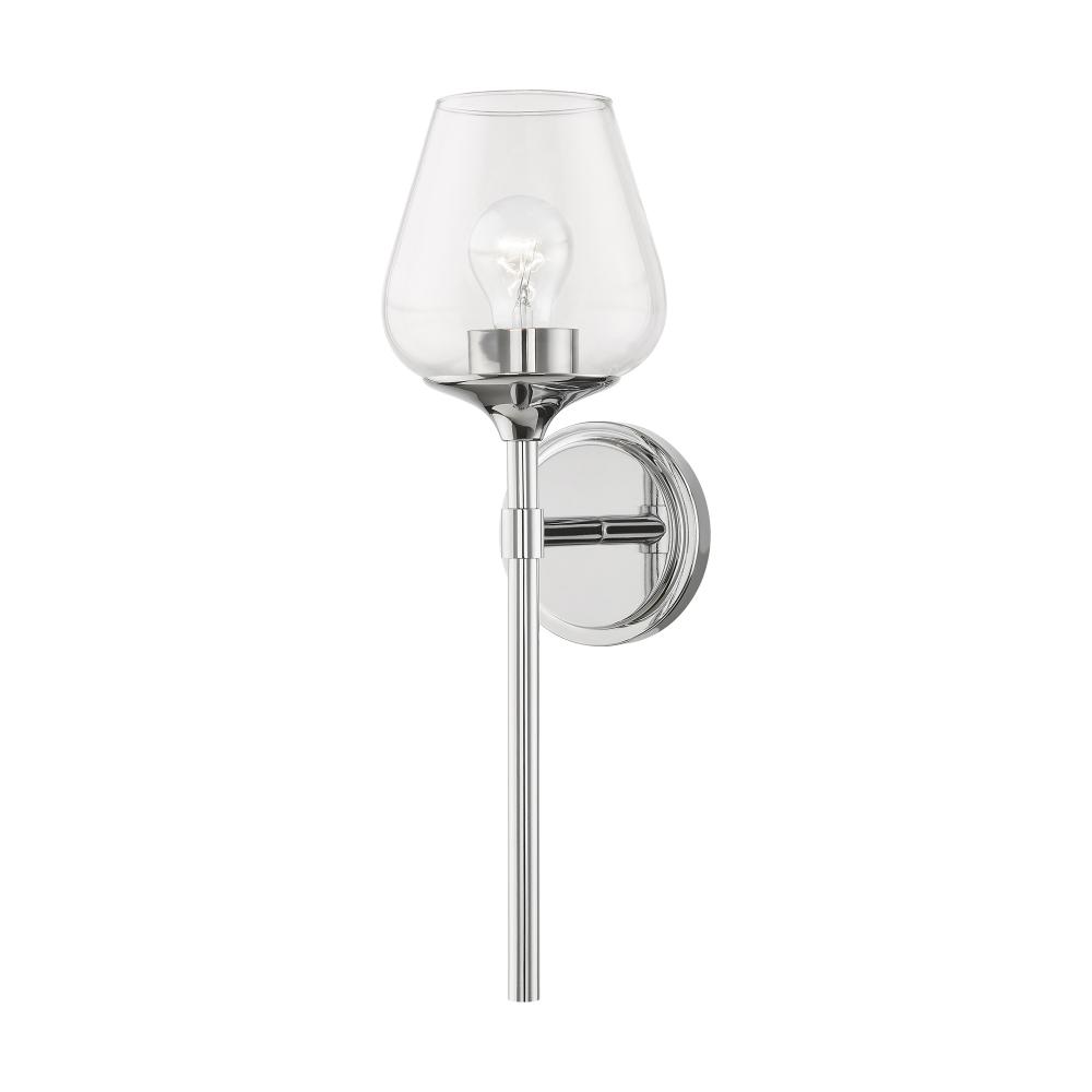 1 Light Polished Chrome Vanity Sconce