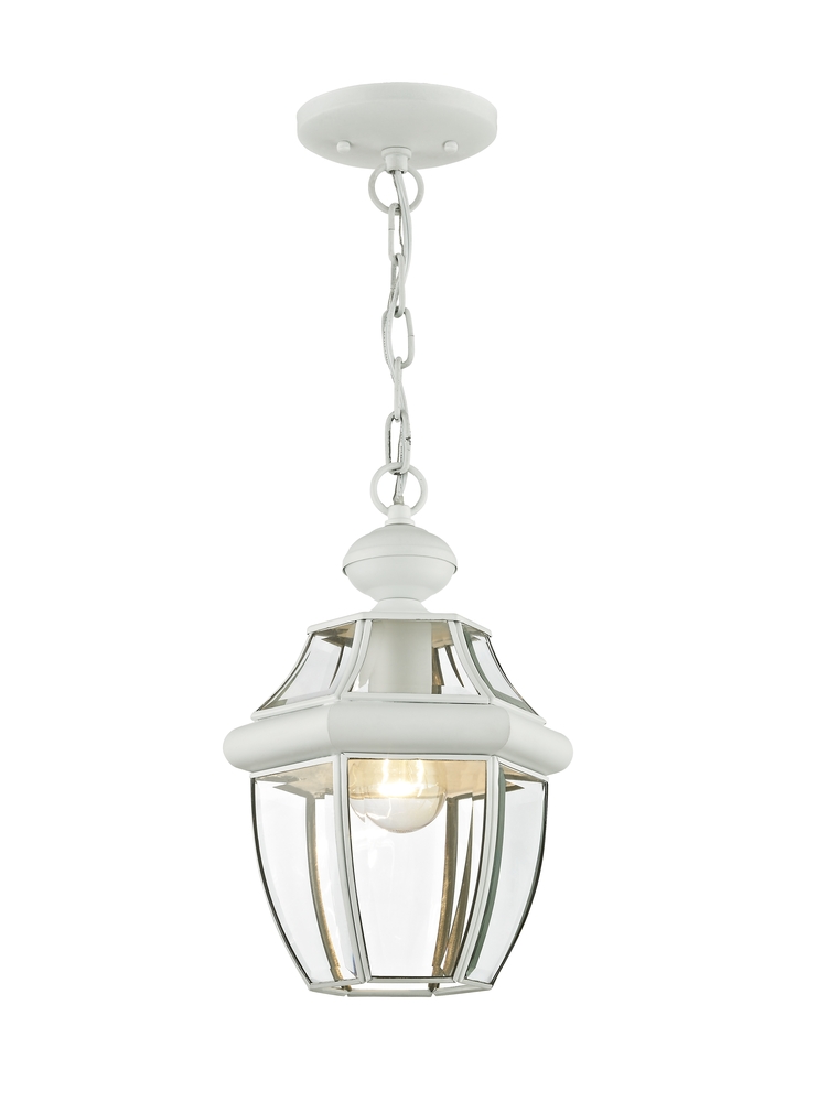 1 Light White Outdoor Chain Lantern