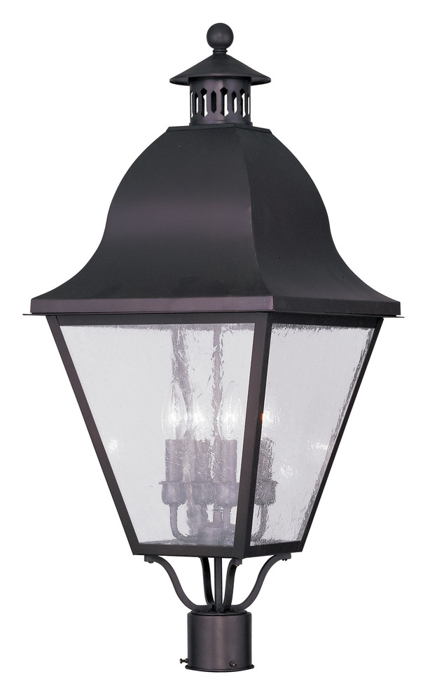 4 Light Bronze Outdoor Post Lantern