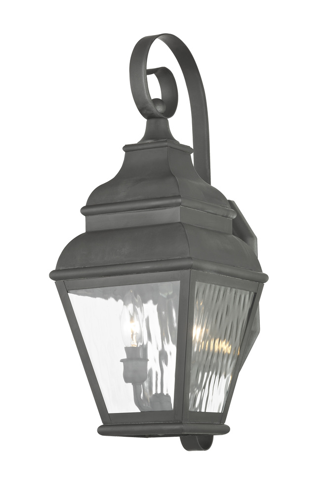 2 Light Charcoal Outdoor Wall Lantern