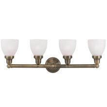 Livex Lighting 1024-01 - 4 Light Antique Brass Bath Light