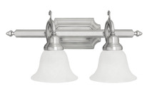 Livex Lighting 1282-91 - 2 Light Brushed Nickel Bath Light