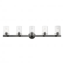 Livex Lighting 17235-46 - 5 Light Black Chrome Vanity Sconce