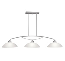 Livex Lighting 4224-91 - 3 Light Brushed Nickel Billiard/Island