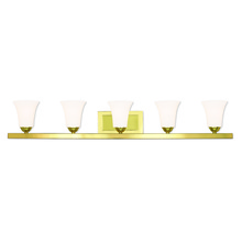 Livex Lighting 6485-02 - 5 Light Polished Brass Bath Vanity