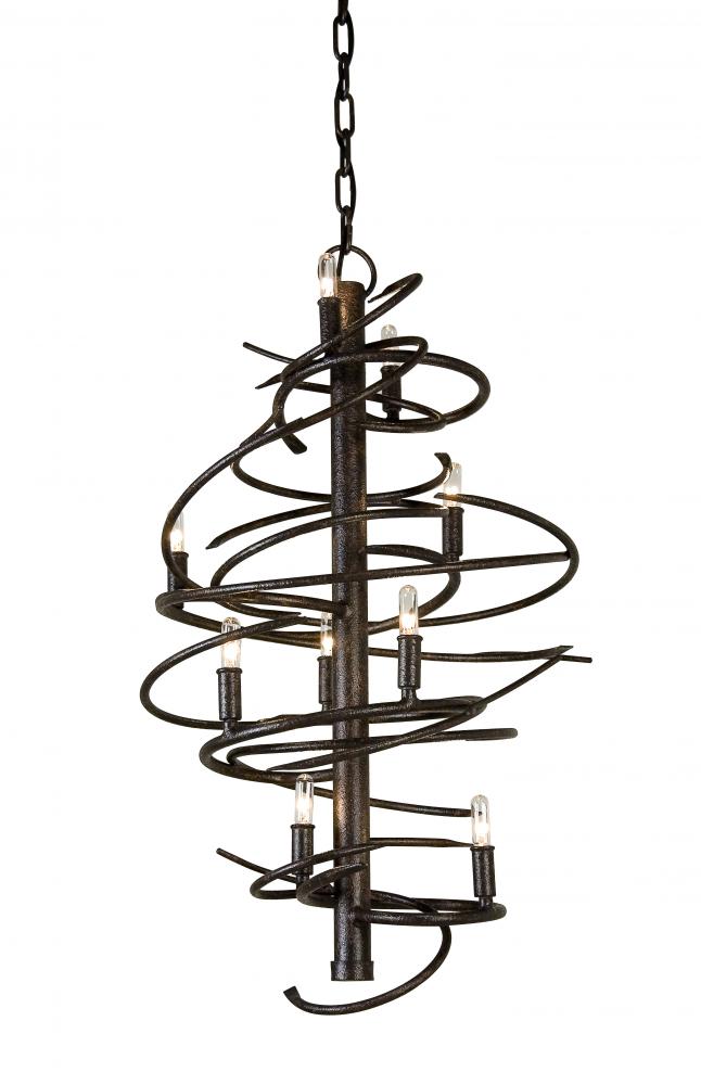 18" Wide Cyclone 9 Light Chandelier