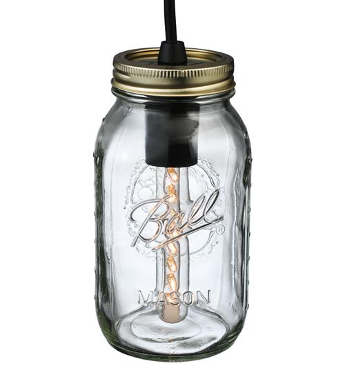 3.75" Wide Mason Jar Mini Pendant