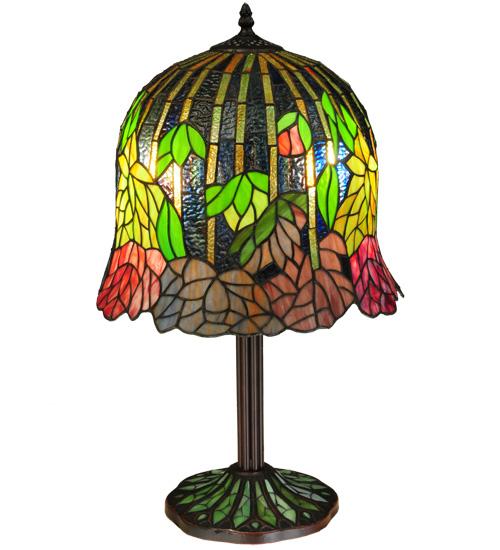 23"H Tiffany Honey Locust Base Table Lamp