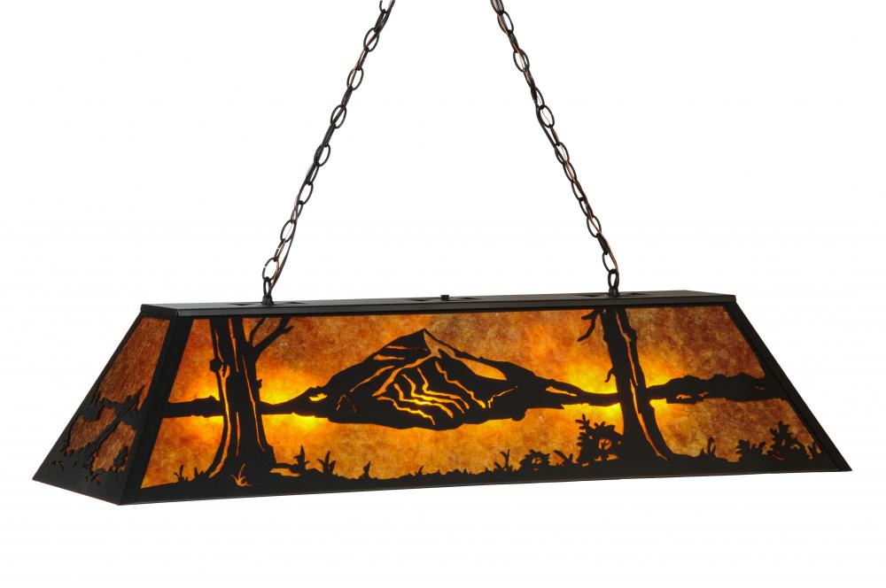 48" Long Mountain Range Oblong Pendant