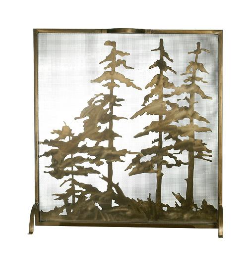 32"W X 33"H Tall Pines Fireplace Screen