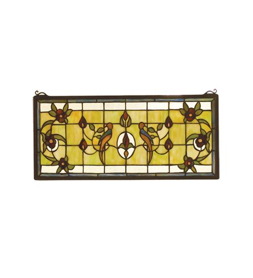 22"W X 10"H Lancaster Stained Glass Window