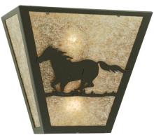 Meyda Blue 112771 - 13" Wide Running Horses Wall Sconce