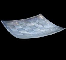 Meyda Blue 114434 - 14"Sq Metro Fusion Empire Glass Plate